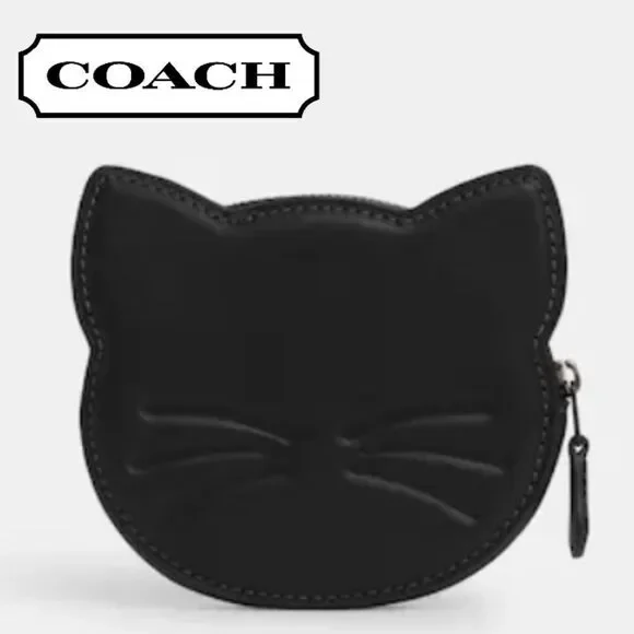 Coach Halloween Black Kitty Change Purse - Picture 1 of 9